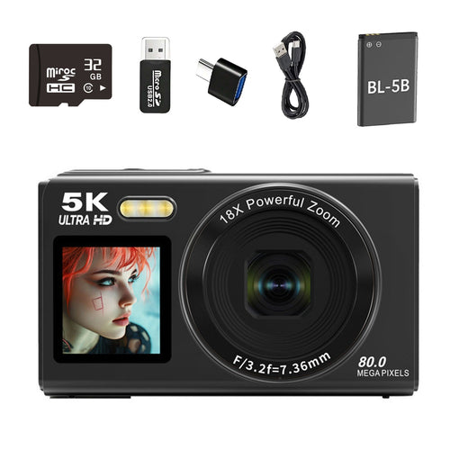 80MP 5K HD CCD Digital Camera