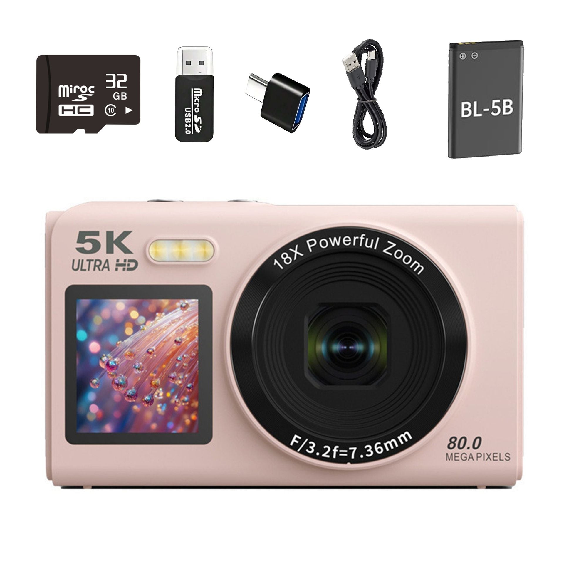 80MP 5K HD CCD Digital Camera