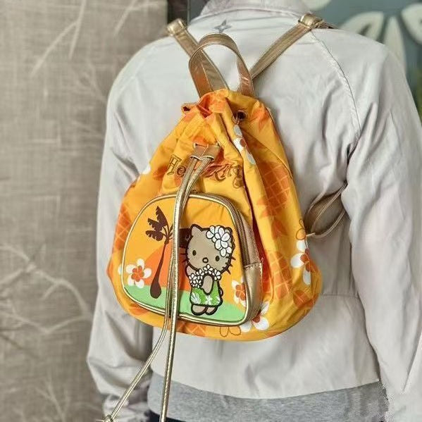 Hello Kitty Hawaiian Retro Drawstring Backpack