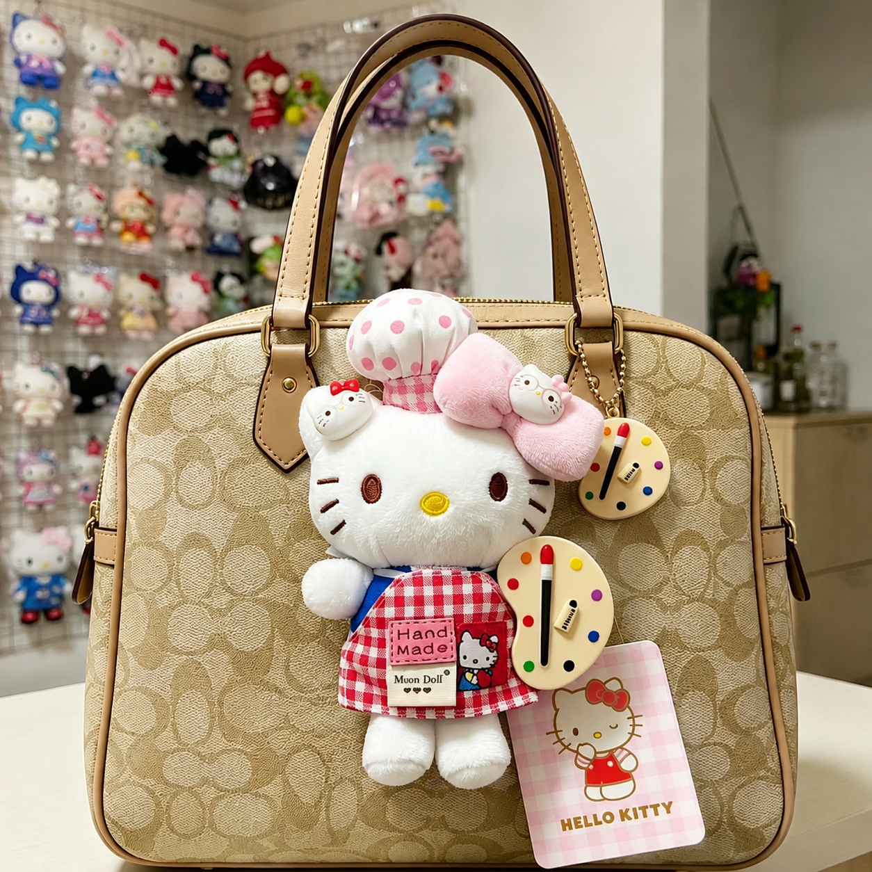 Official Licensed Hello Kitty Plush Bag Charm Keychain