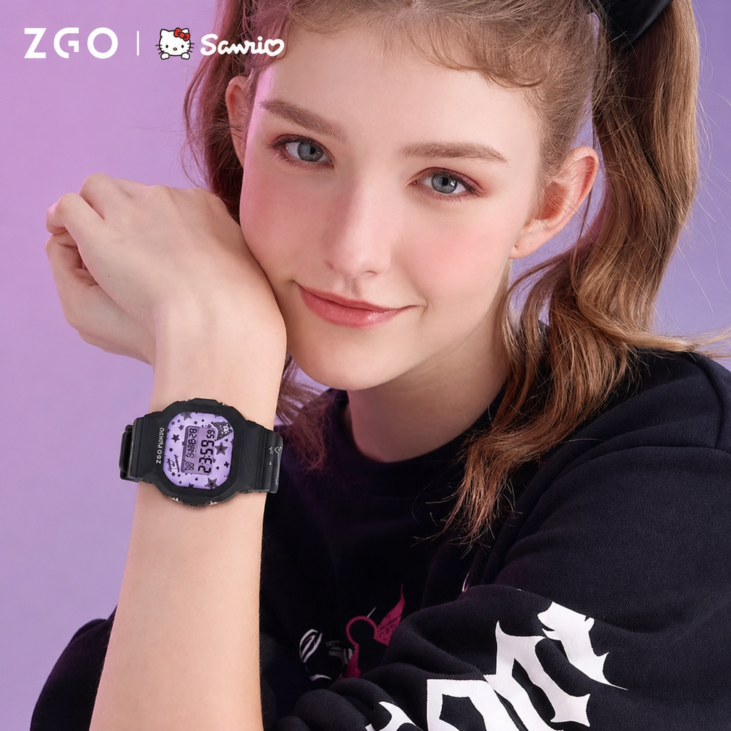 ZGO Kuromi Sanrio Licensed Digital Sports Watch